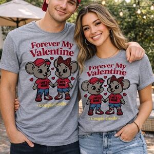 Forever My Valentine Gray Short Sleeve Tee by